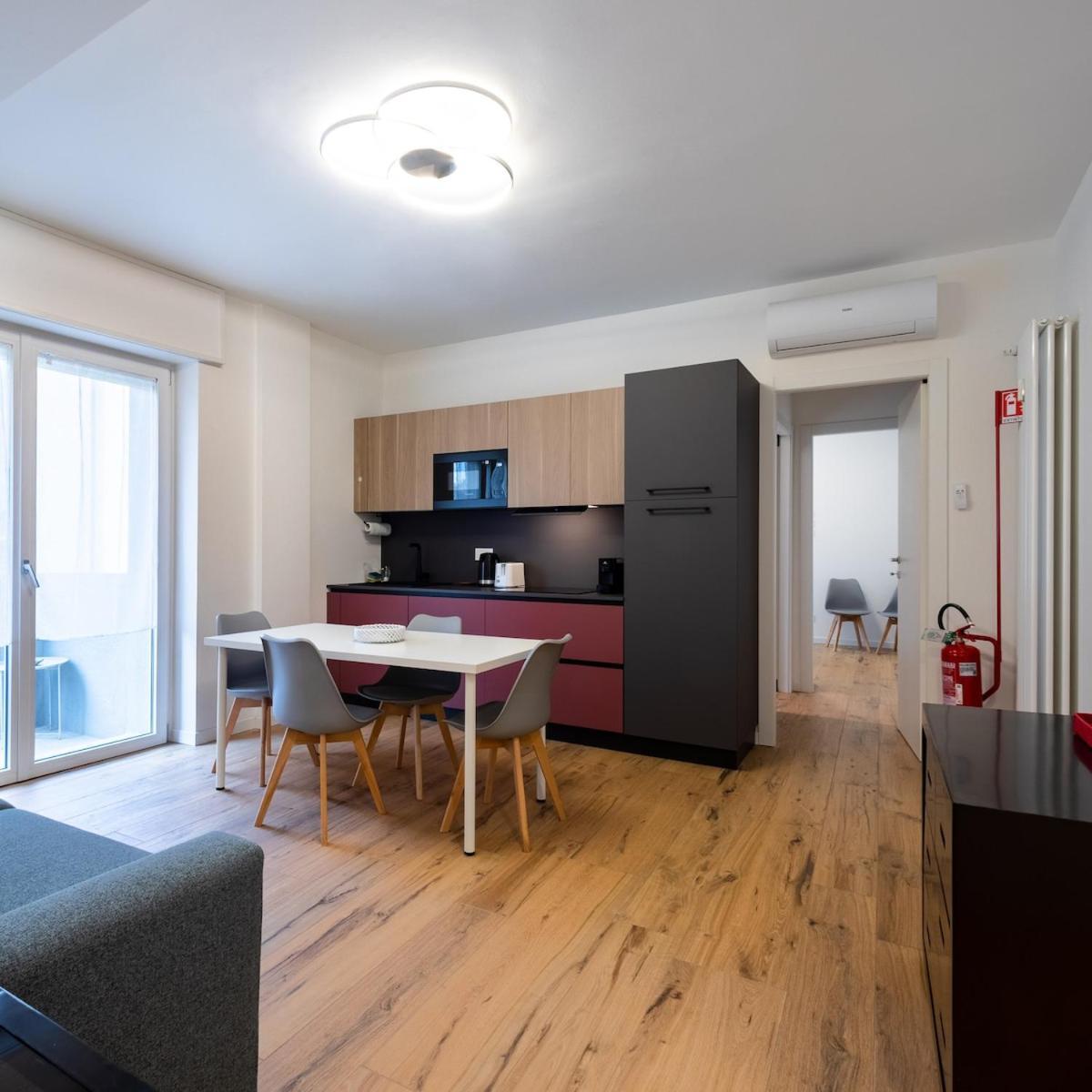 Modern Red Flat In Verona