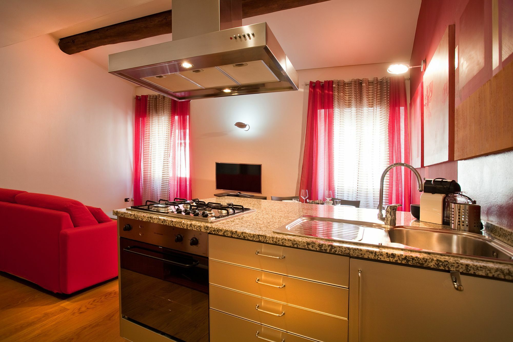 For Rent Red Theater Apartment